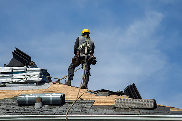 Professional Gutter Installation technician working in Bretton Woods, NH